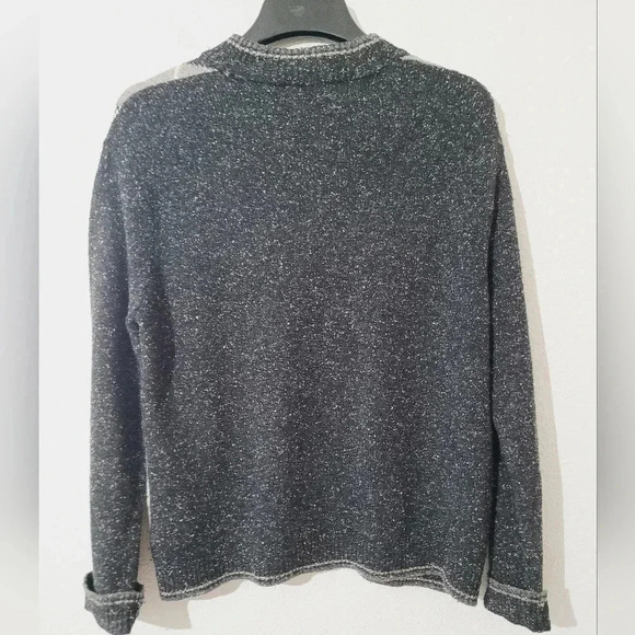 EP Pro Silk Wool Blend Golf Argyle Full Zip cardigan Black Heather Size … - Picture 2 of 9